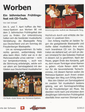 3. Böhmisches Frühlingsfest 2013, Alpenrose, Ausgabe 03/2013