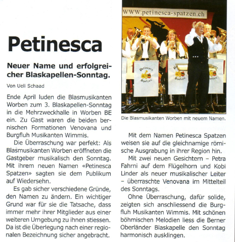 Blaskapellensonntag vom 26.04.2009 Alpenrosen, Ausgabe 4/2009